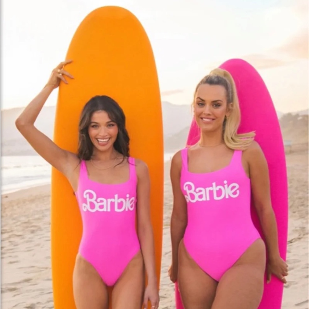 NEW Women’s Barbie Pink Swimsuit Bodysuit Costume